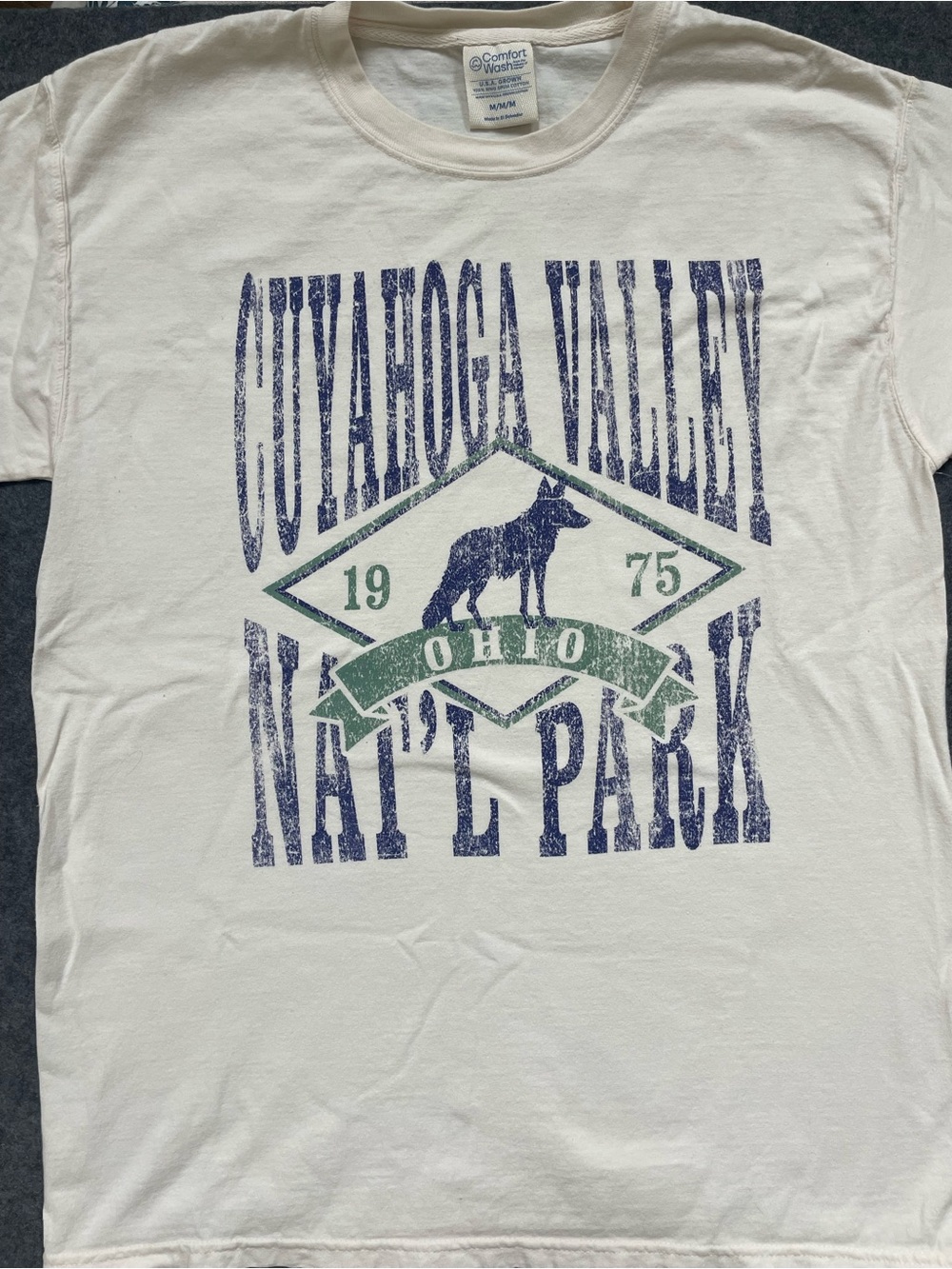 Cuyahoga Valley Nat'l Park Graphic Tee - White with Blue & Green Print